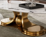 BÀN TRÀ SOFA HÌNH ELIP + TAP TRÒN - TS0001