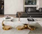 BÀN TRÀ SOFA HÌNH ELIP + TAP TRÒN - TS0001