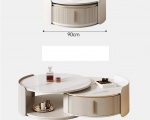 BÀN TRÀ SOFA ĐÔI TRÒN-LỒNG HỘC TỦ - TS0010