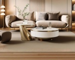 BÀN TRÀ SOFA ĐÔI TRÒN - HỘC TỦ - TS0003