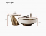 BÀN TRÀ SOFA ĐÔI TRÒN - HỘC TỦ - TS0003