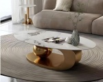 BÀN TRÀ SOFA HÌNH ELIP + TAP TRÒN - TS0004