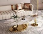 BÀN TRÀ SOFA HÌNH ELIP + TAP TRÒN - TS0004