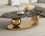 BÀN TRÀ SOFA HÌNH ELIP + TAP TRÒN - TS0004