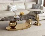 BÀN TRÀ SOFA HÌNH ELIP + TAP TRÒN - TS0004