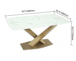 BÀN ĂN MẶT ĐÁ CERAMIC CHÂN V-X - TD0001