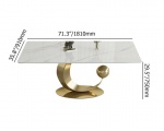 BÀN ĂN MẶT ĐÁ CERAMIC - CHÂN INOX - TD0003