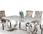 BÀN ĂN MẶT ĐÁ CERAMIC - INOX - TD0004