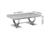BÀN ĂN MẶT ĐÁ CERAMIC - INOX - TD0004