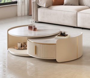BÀN TRÀ SOFA ĐÔI TRÒN-LỒNG HỘC TỦ - TS0010
