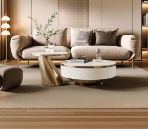 BÀN TRÀ SOFA ĐÔI TRÒN - HỘC TỦ - TS0003
