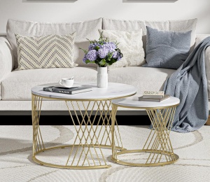 BÀN TRÀ SOFA ĐÔI TRÒN - TS0018