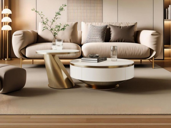 BÀN TRÀ SOFA ĐÔI TRÒN - HỘC TỦ - TS0003
